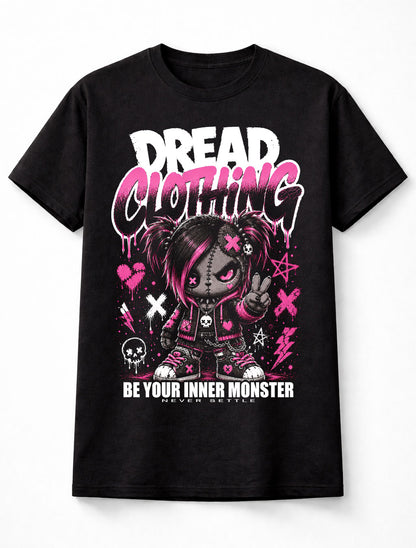 Emo Gothic Rag Doll Skull Horror Punk Graphic Unisex T-Shirt