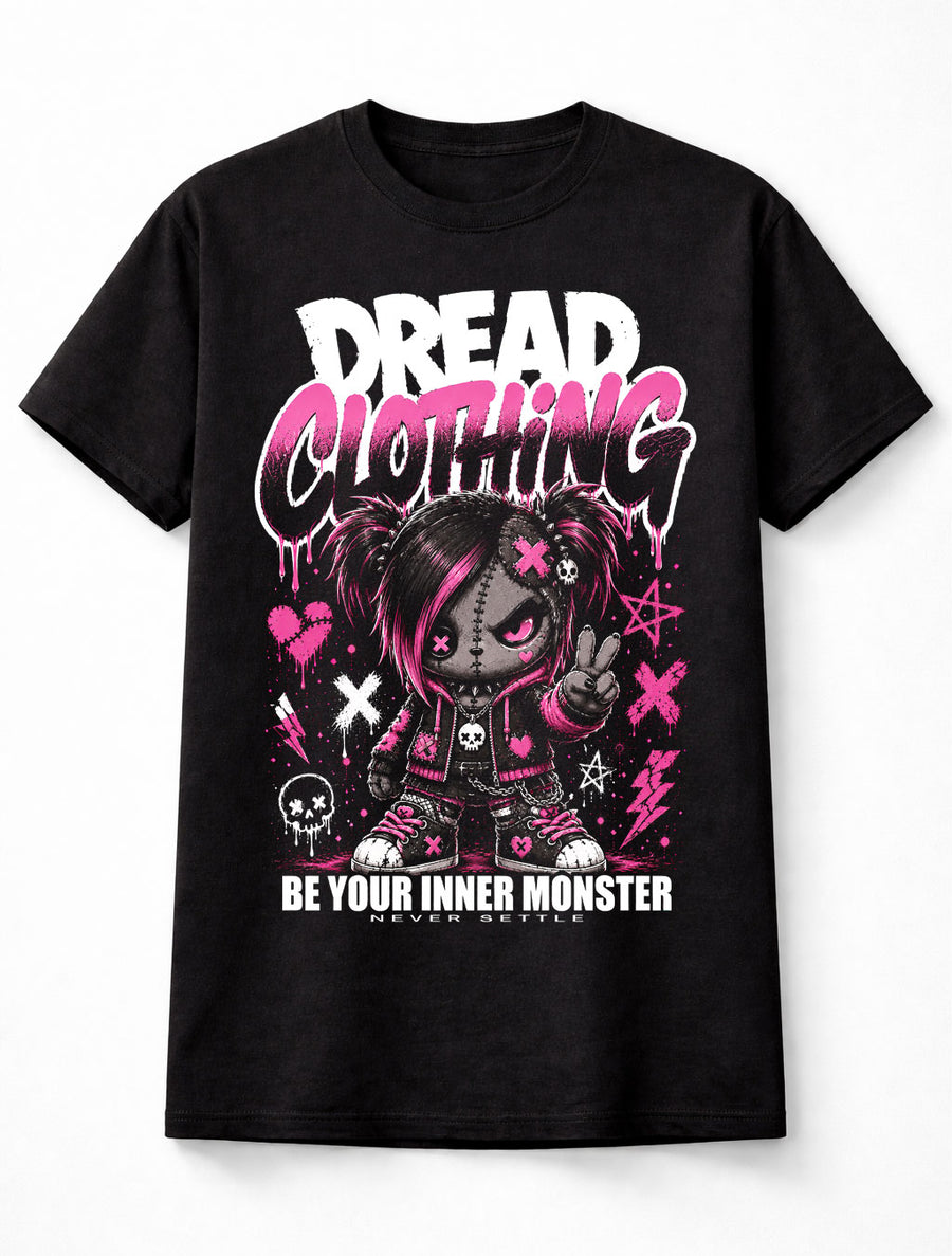 Emo Gothic Rag Doll Skull Horror Punk Graphic Unisex T-Shirt