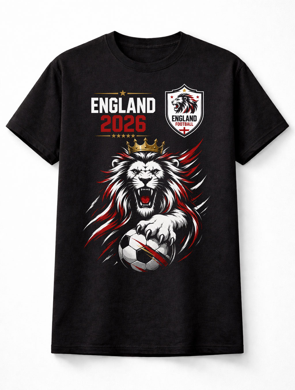 England Football 2026 Lion Soccer Fan Supporter Graphic Unisex T-Shirt