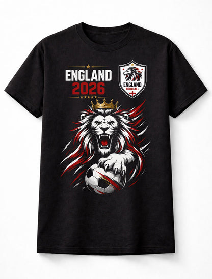 England Football 2026 Lion Soccer Fan Supporter Graphic Unisex T-Shirt
