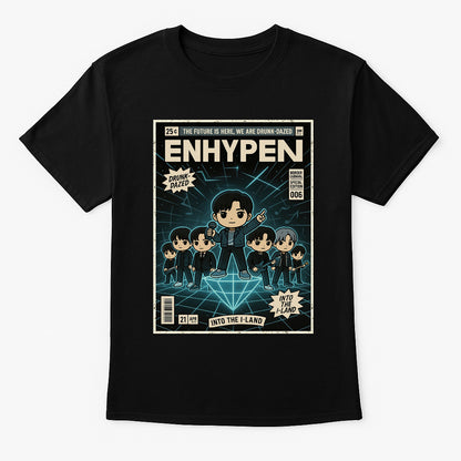 Enhypen Drunk Dazed K-Pop Funko Pop Style Unisex T-Shirt