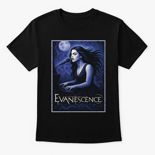 Evanescence – Piano Moon Unisex T-Shirt Gothic Rock Band Merch Tee