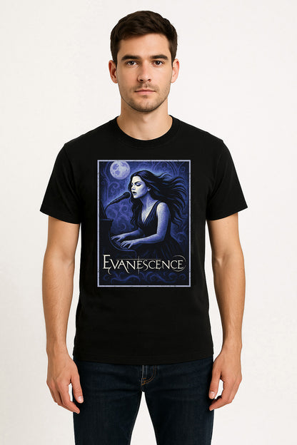 Evanescence – Piano Moon Unisex T-Shirt Gothic Rock Band Merch Tee