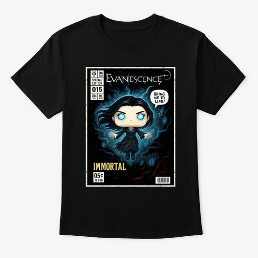 Evanescence Bring Me to Life Goth Rock Funko Pop Style Unisex T-Shirt