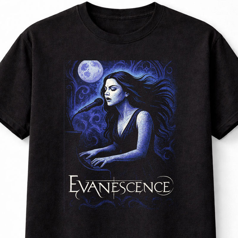 Evanescence Amy Lee Fallen Borderless Gothic Rock Icon Adults & Kids Unisex T-Shirt