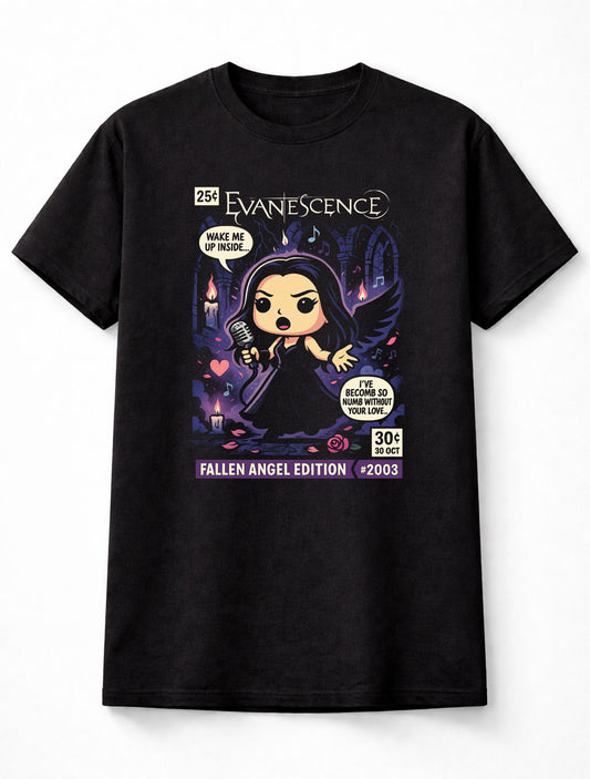 Evanescence Amy Lee Pop Angel Borderless Gothic Rock Icon Adults & Kids Unisex T-Shirt