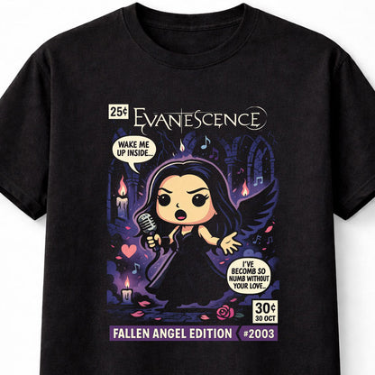 Evanescence Amy Lee Pop Angel Borderless Gothic Rock Icon Adults & Kids Unisex T-Shirt