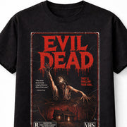 Evil Dead Horror VHS Cabin Zombie Retro Movie Unisex T-Shirt