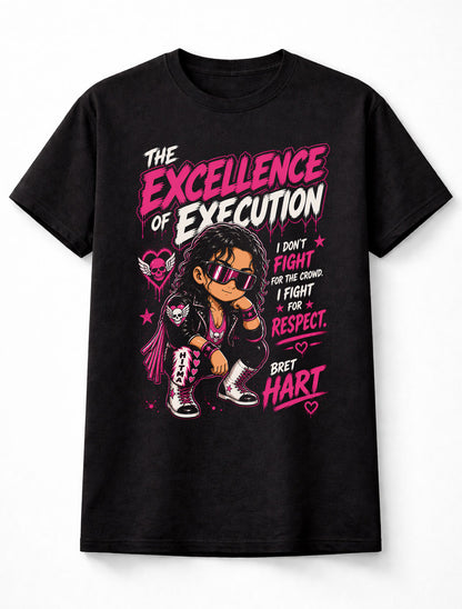 Bret Hart Excellence of Execution Wrestling Legend Unisex T-Shirt