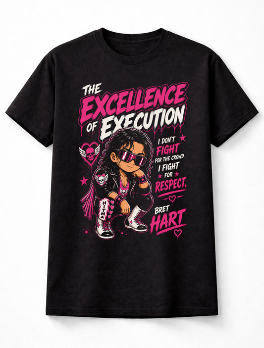 Bret Hart Excellence of Execution Wrestling Legend Unisex T-Shirt