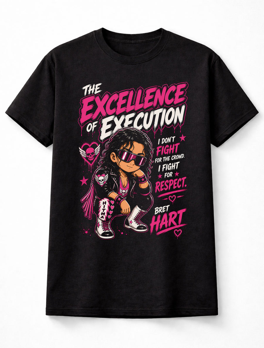 Bret Hart Excellence of Execution Wrestling Legend Unisex T-Shirt