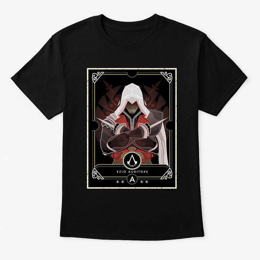 Ezio Auditore Unisex Brotherhood T-Shirt – Assassin’s Creed Iconic Legacy Stealth Tee