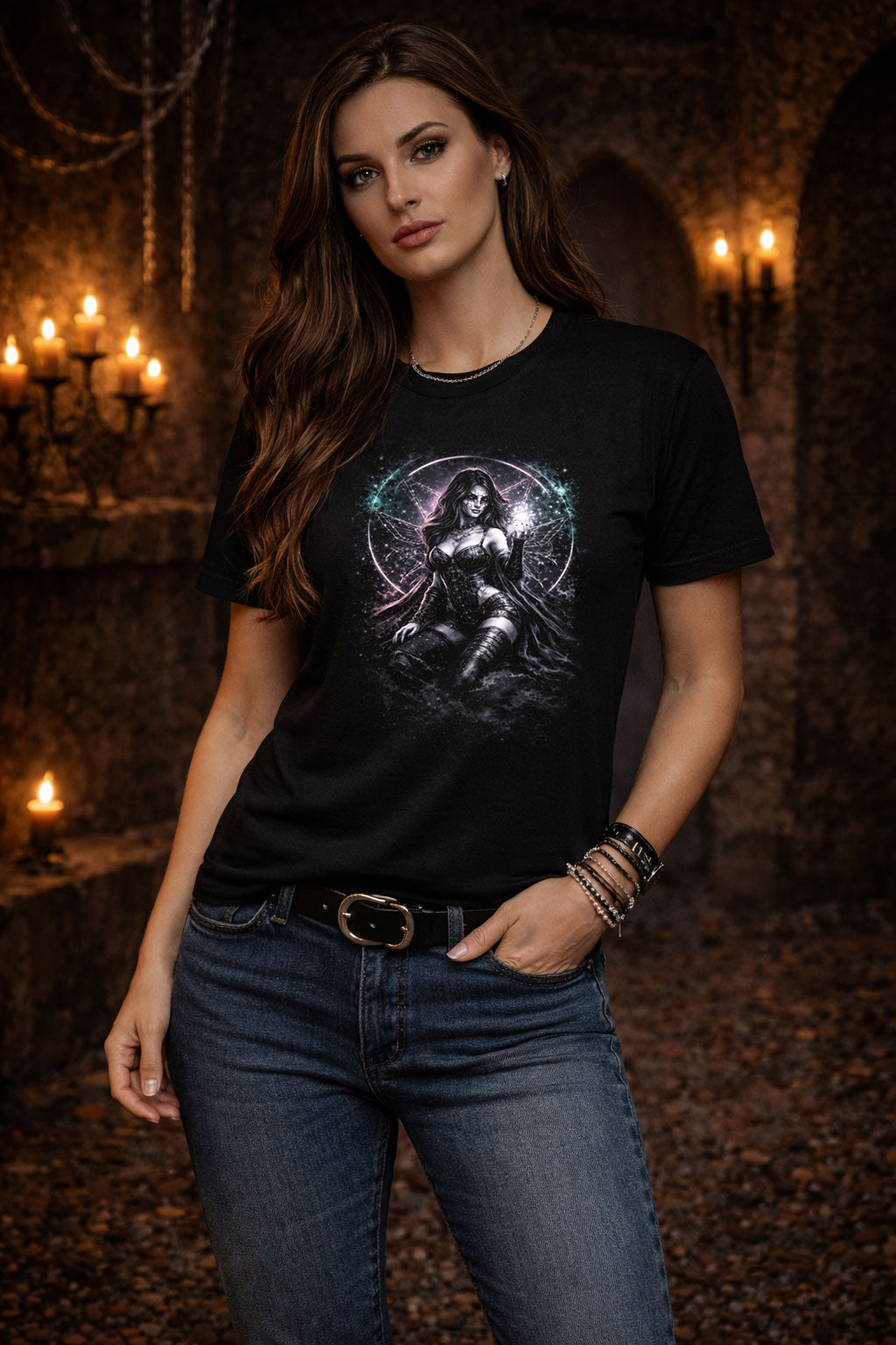 Fairy T-Shirt Dark Fantasy Gothic Enchantment Unisex Black Graphic Tee