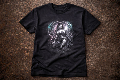 Fairy T-Shirt Dark Fantasy Gothic Enchantment Unisex Black Graphic Tee