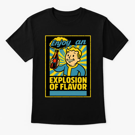 Fallout Nuka-Cola “Explosion of Flavor” Unisex T-Shirt – Retro Wasteland Beverage Tee