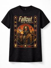 Fallout New Vegas NCR Ranger Vault Boy Retro Gaming Black Unisex T-Shirt