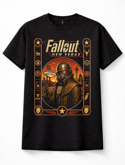 Fallout New Vegas NCR Ranger Vault Boy Retro Gaming Black Unisex T-Shirt
