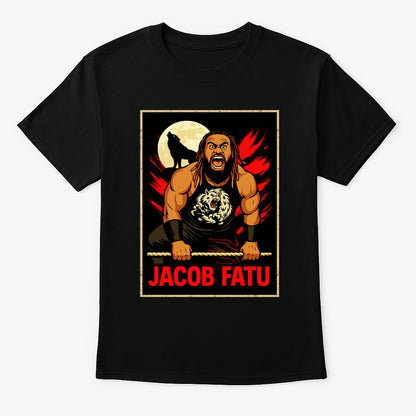 Jacob Fatu Retro Wrestling Unisex T-Shirt Samoan Werewolf Graphic Tee