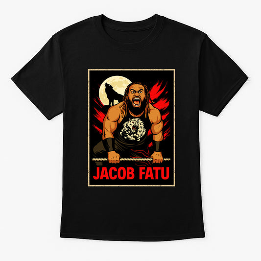 Jacob Fatu Retro Wrestling Unisex T-Shirt Samoan Werewolf Graphic Tee