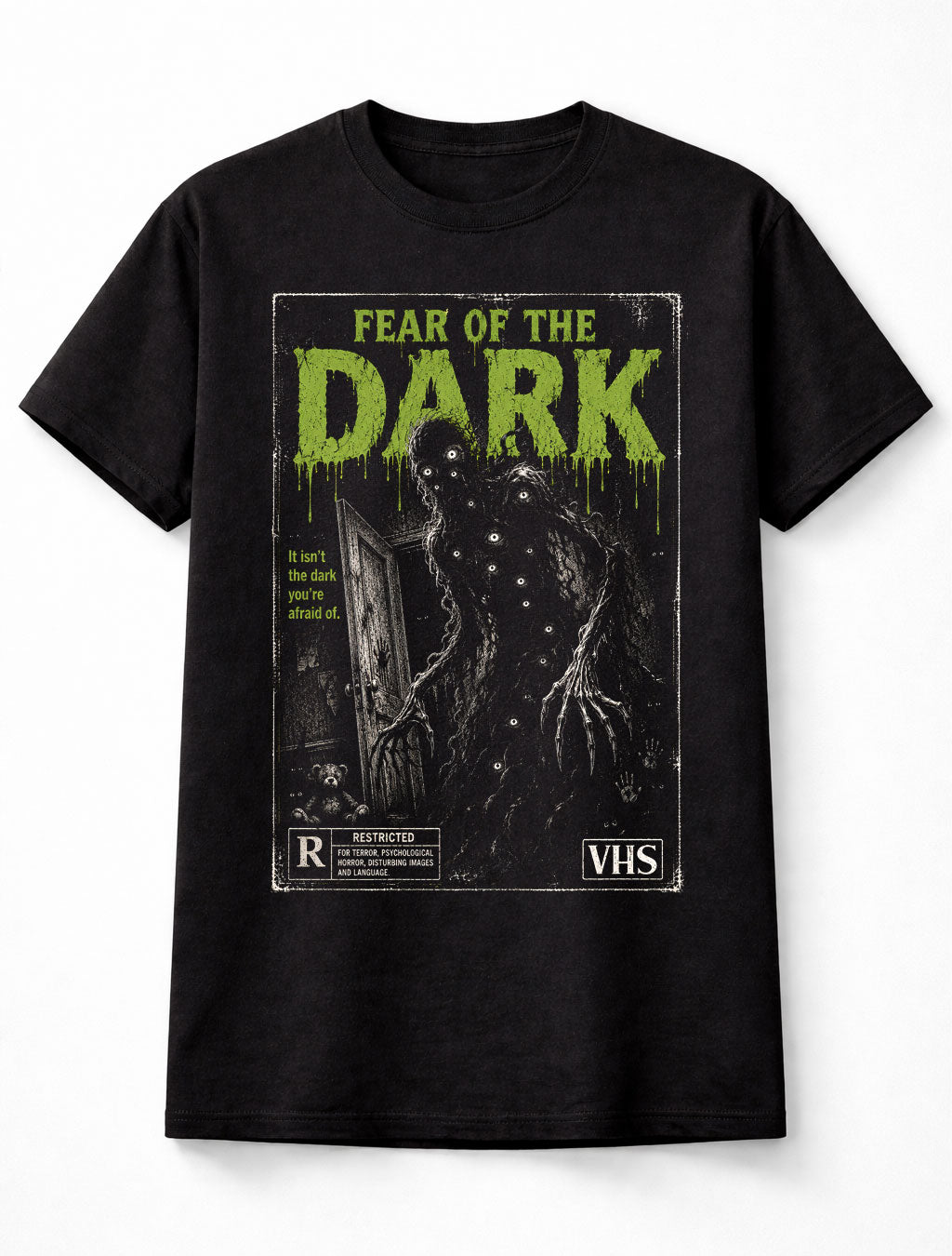 Fear of the Dark Horror Monster VHS Gothic Halloween Unisex T-Shirt