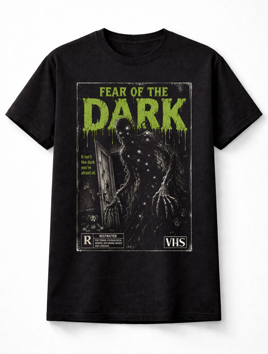 Fear of the Dark Horror Monster VHS Gothic Halloween Unisex T-Shirt