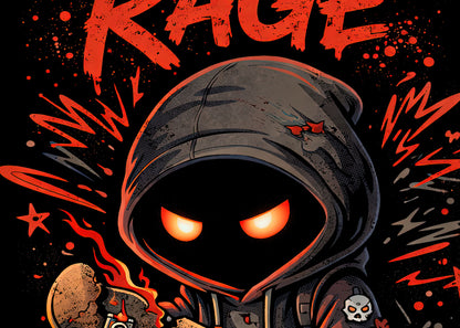 Feed the Rage T Shirt Gothic Cartoon Punk Anger Rebel Unisex Graphic Tee