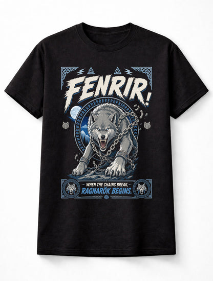 Fenrir Ragnarok Wolf Norse Mythology Viking Unisex T-Shirt