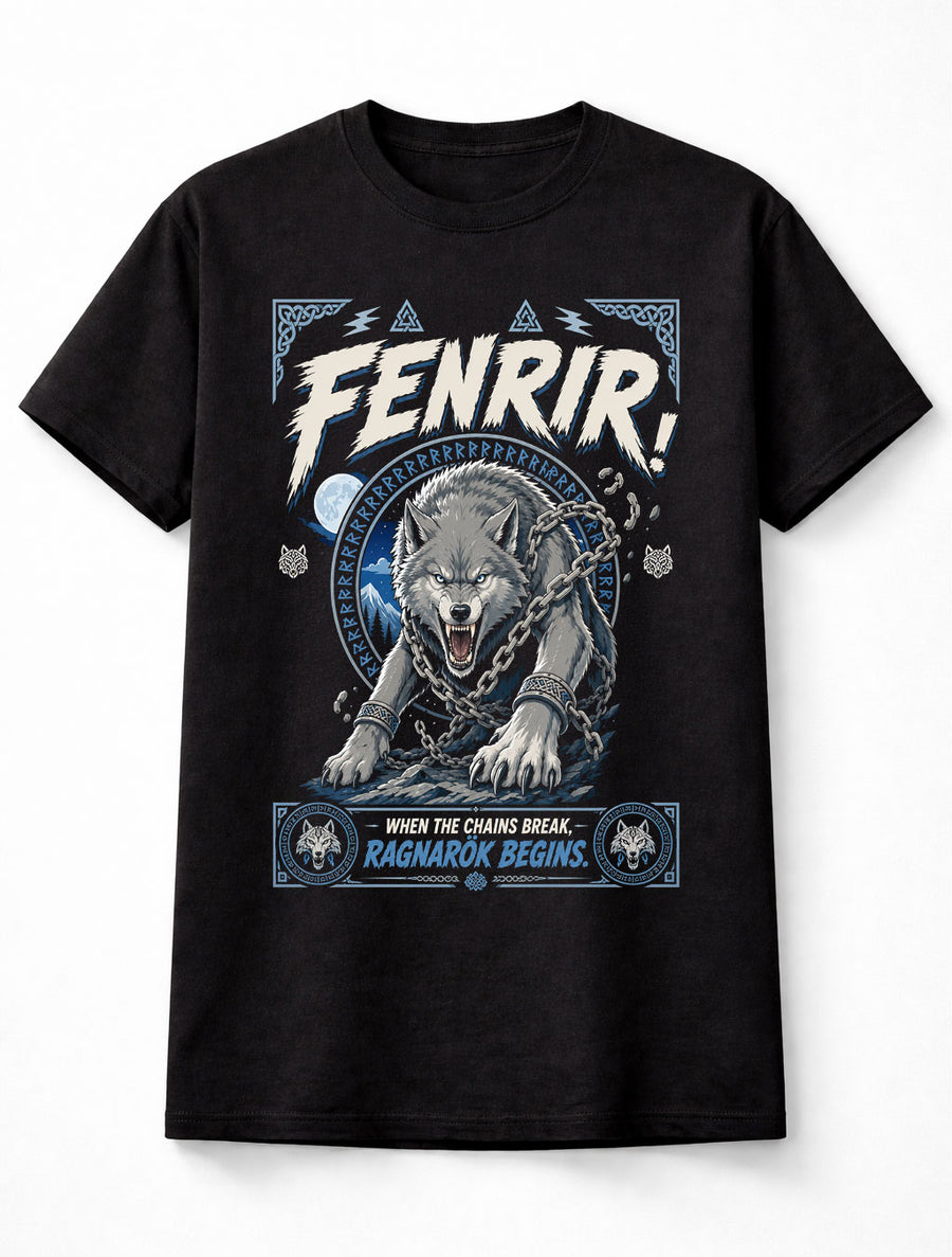 Fenrir Ragnarok Wolf Norse Mythology Viking Unisex T-Shirt