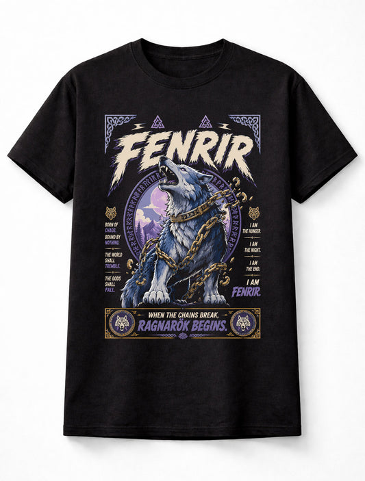 Fenrir Norse Wolf Ragnarok Viking Mythology Unisex T-Shirt