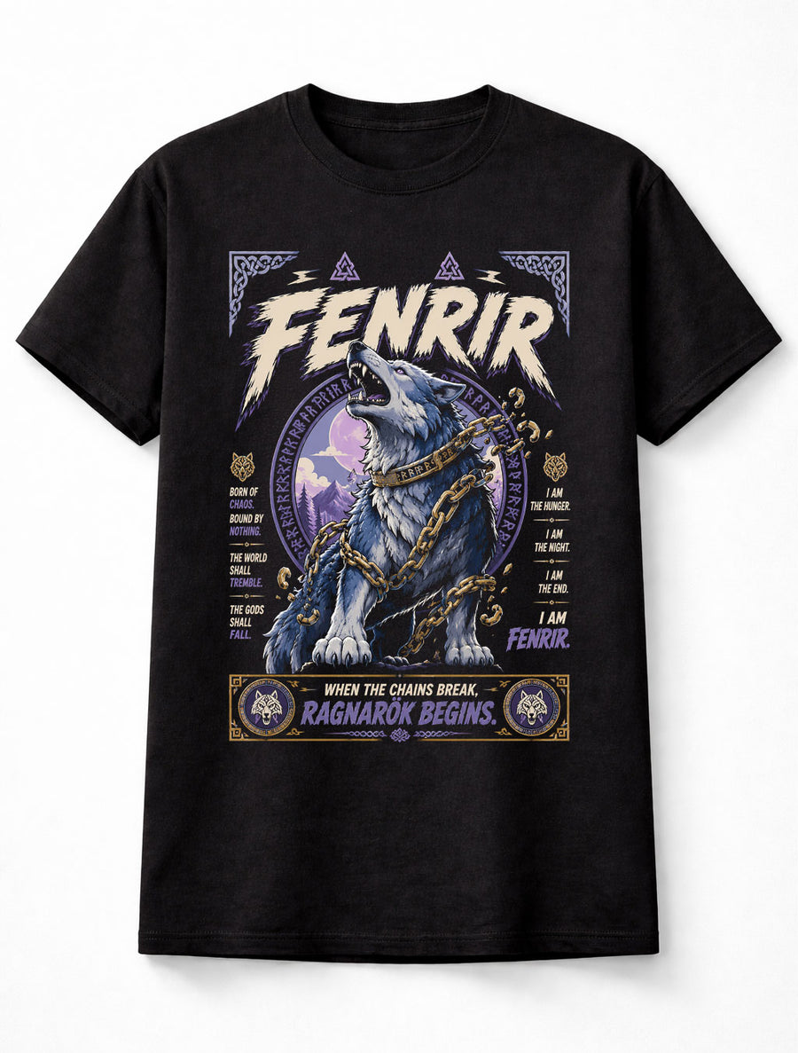 Fenrir Norse Wolf Ragnarok Viking Mythology Unisex T-Shirt