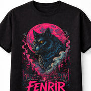 Fenrir Wolf Viking Ragnarok Moon Nordic Mythology Unisex T-Shirt