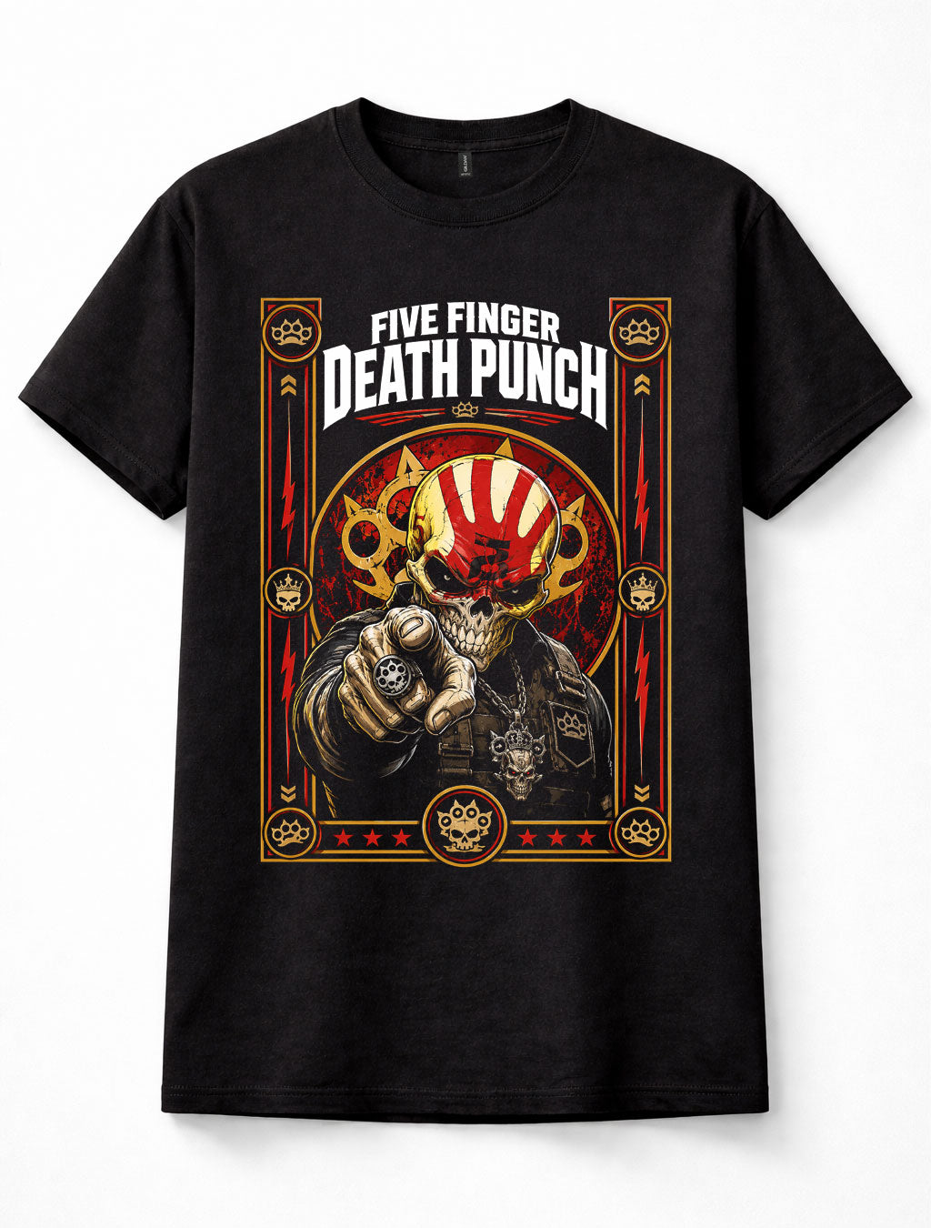 Five Finger Death Punch FFDP Knucklehead Heavy Metal Rock Band Unisex T-Shirt