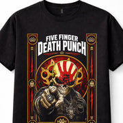 Five Finger Death Punch FFDP Knucklehead Heavy Metal Rock Band Unisex T-Shirt