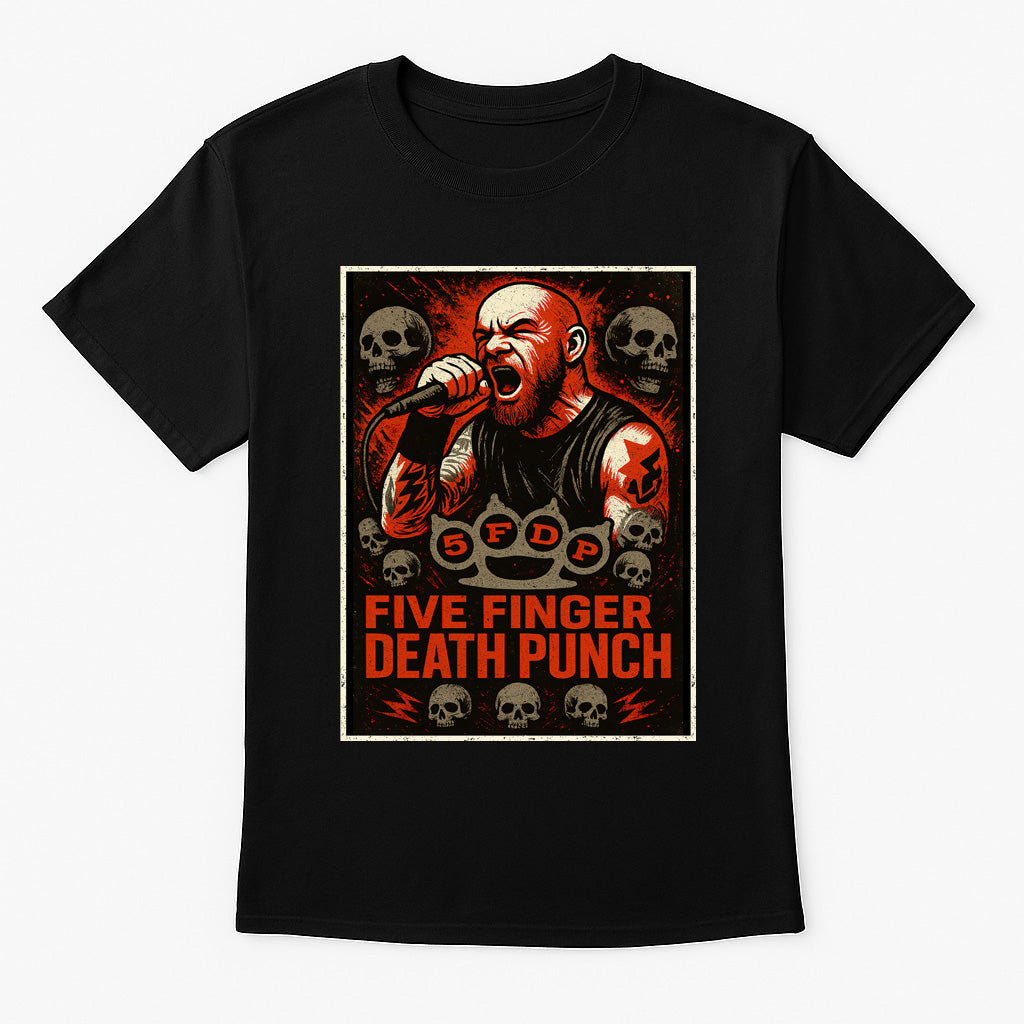 Five Finger Death Punch – Skull Crusher Unisex T-Shirt Heavy Metal Band Merch Tee