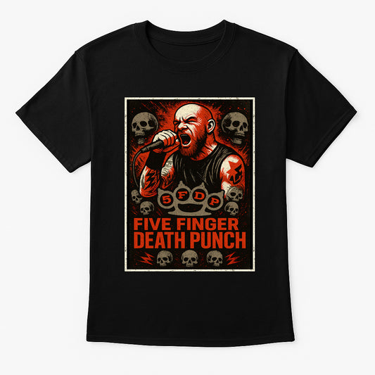 Five Finger Death Punch – Skull Crusher Unisex T-Shirt Heavy Metal Band Merch Tee