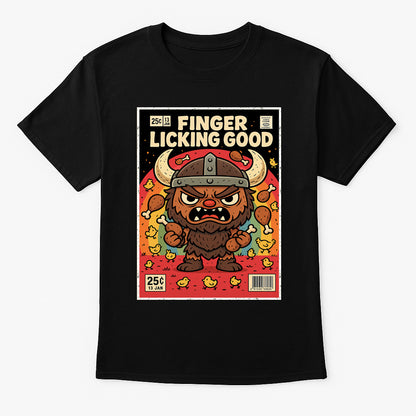Finger Licking Good Viking Unisex T-Shirt Funny Comic Norse KFC Chicken Tee