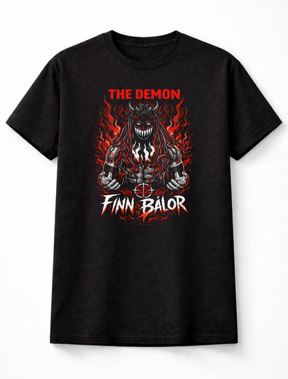 Finn Balor The Demon Wrestling Graphic T-Shirt Dark Persona Horror Wrestling Fan Adults & Kids Unisex T-Shirt