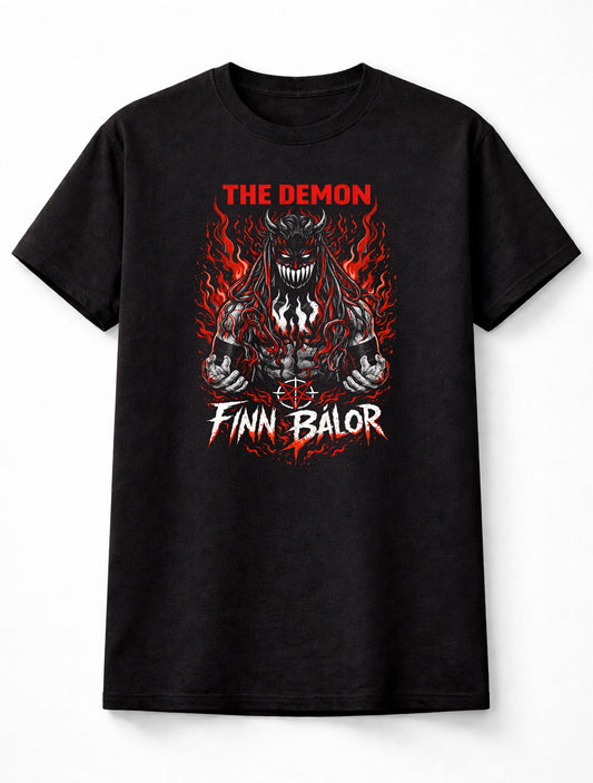 Finn Balor The Demon Wrestling Graphic T-Shirt Dark Persona Horror Wrestling Fan Adults & Kids Unisex T-Shirt
