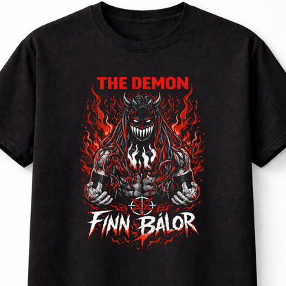 Finn Balor The Demon Wrestling Graphic T-Shirt Dark Persona Horror Wrestling Fan Adults & Kids Unisex T-Shirt