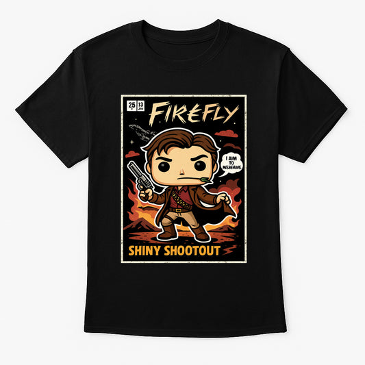 Firefly Captain Malcolm Mal Reynolds I Aim to Misbehave Sci-Fi TV Series Adults & Kids Unisex T-Shirt