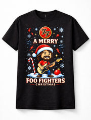 Foo Fighters Merry Christmas Rock Music Santa Guitar Festive Unisex T-Shirt