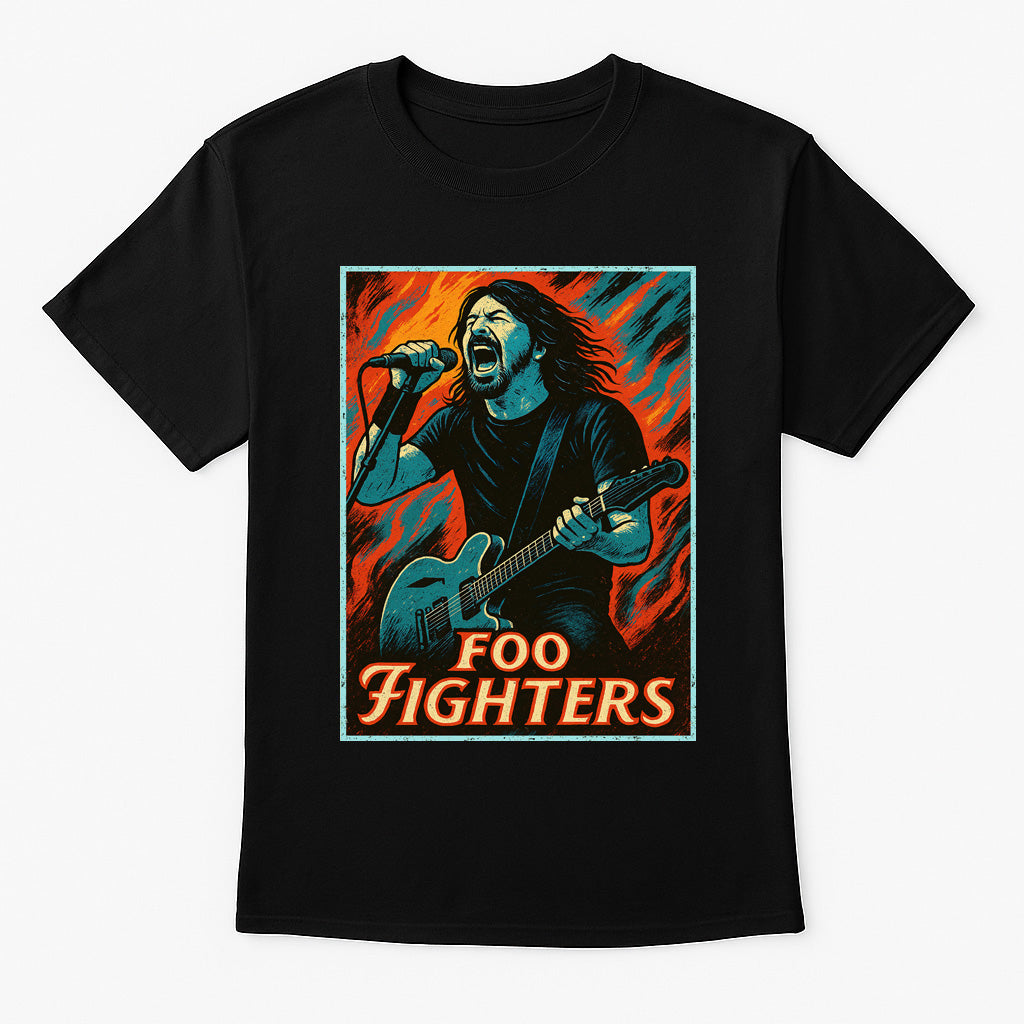 Foo Fighters – Firestorm Unisex T-Shirt Rock Band Merch Tee