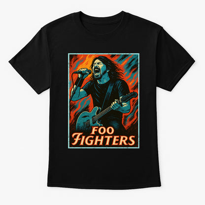 Foo Fighters – Firestorm Unisex T-Shirt Rock Band Merch Tee