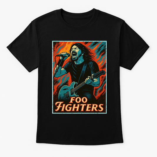 Foo Fighters – Firestorm Unisex T-Shirt Rock Band Merch Tee