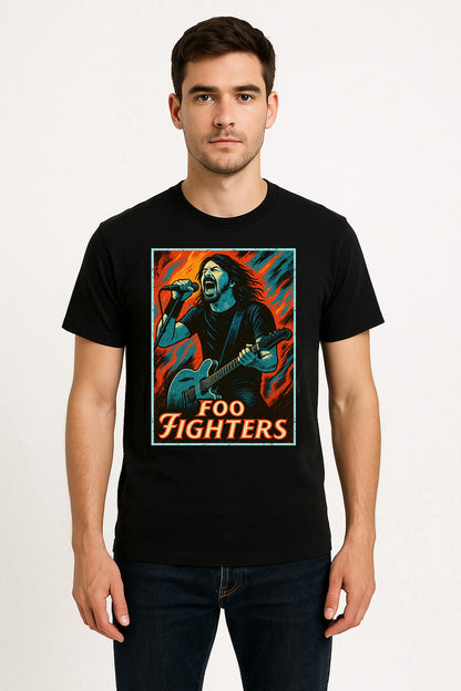 Foo Fighters – Firestorm Unisex T-Shirt Rock Band Merch Tee