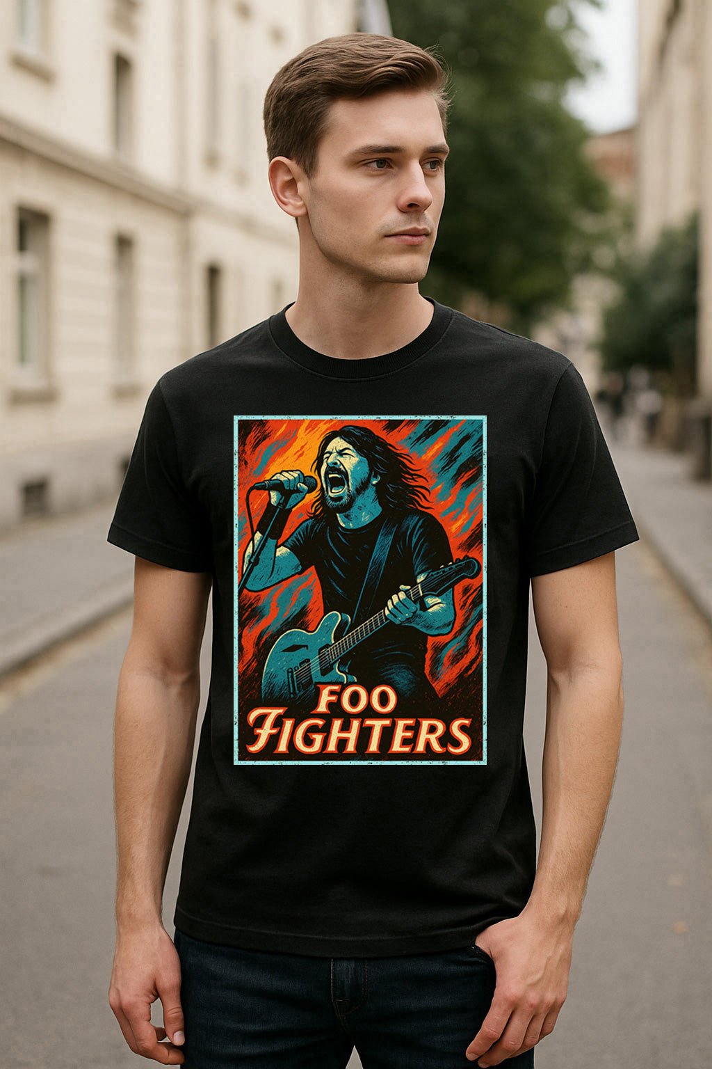 Foo Fighters – Firestorm Unisex T-Shirt Rock Band Merch Tee
