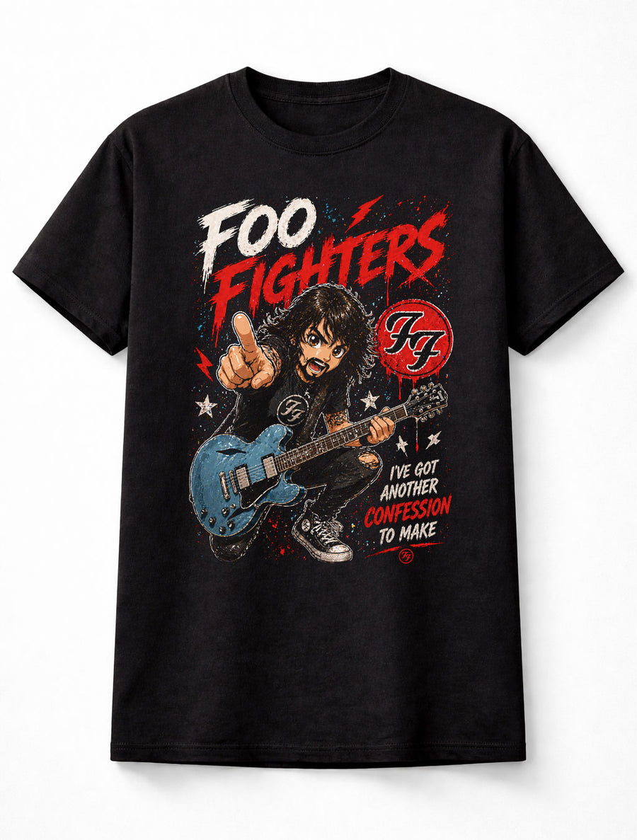 Foo Fighters Dave Grohl Rock Band Graphic T-Shirt Everlong Another Confession Lyrics Music Fan Grunge Rock Tee Adult & Kids Unisex T-Shirt