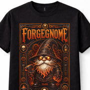 Forge Gnome Fire Dwarf Blacksmith Hammer Steampunk Fantasy Graphic Unisex T-Shirt