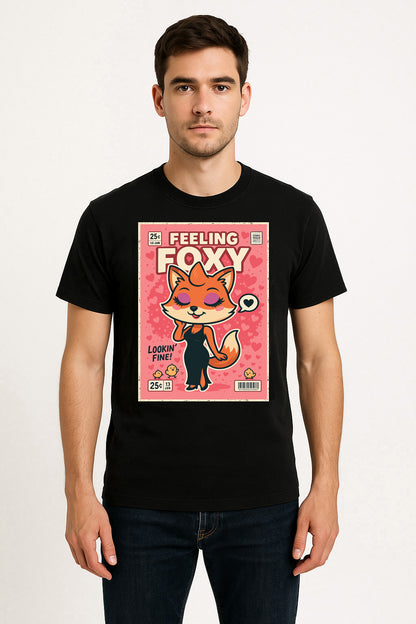 Feeling Foxy Unisex T-Shirt Cute Retro Comic Funny Animal Beauty Tee