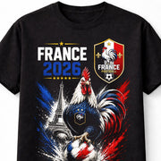 France Football 2026 Rooster Soccer Fan Supporter Graphic Unisex T-Shirt